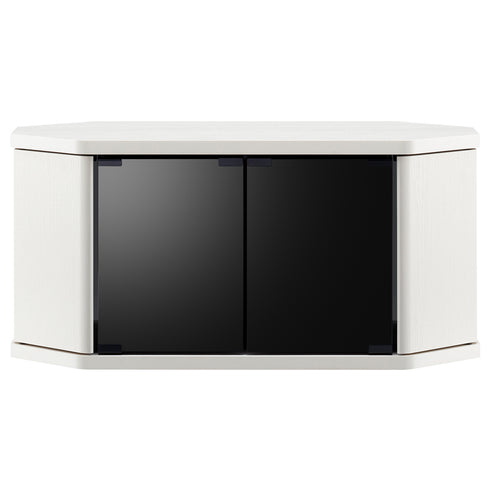 【お部屋に馴染む洗練ホワイト】
お部屋の角を有効活用できるコーナーテレビ台は、圧迫感のないホワイトカラーと取っ手のないシンプルなデザインで、どんなインテリアにもすっきりと溶け込みます。